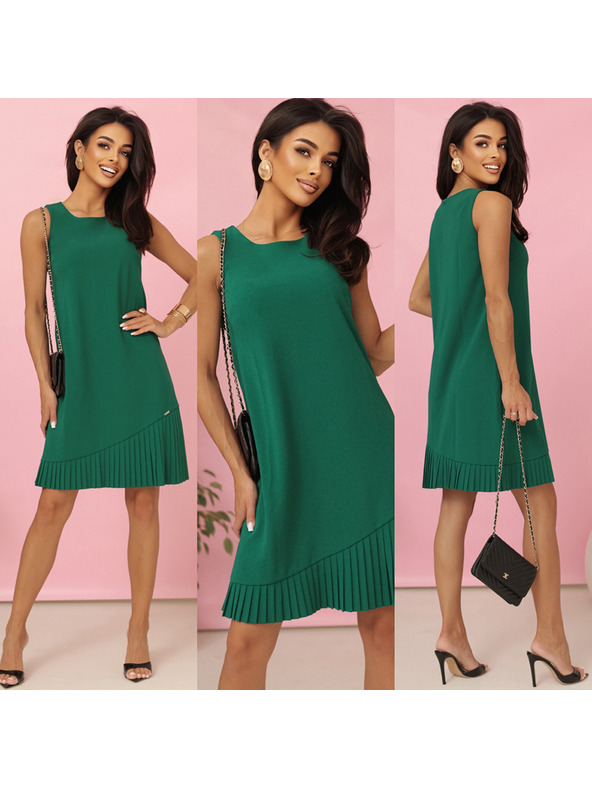 numoco Šaty KARINE s asymetrickým záhybem