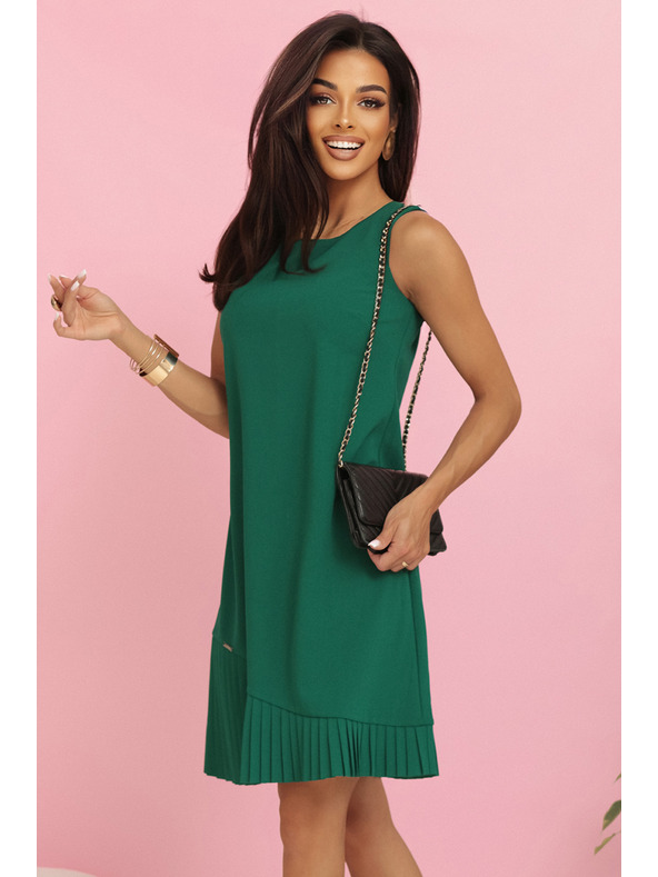 numoco Šaty KARINE s asymetrickým záhybem