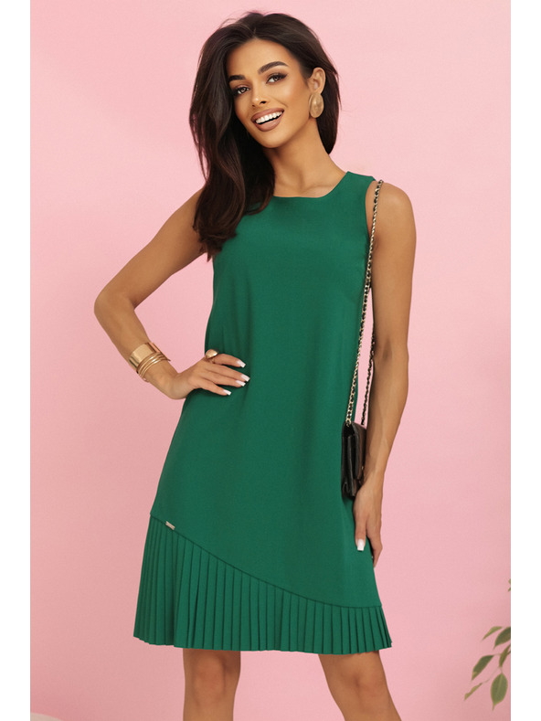 numoco Šaty KARINE s asymetrickým záhybem