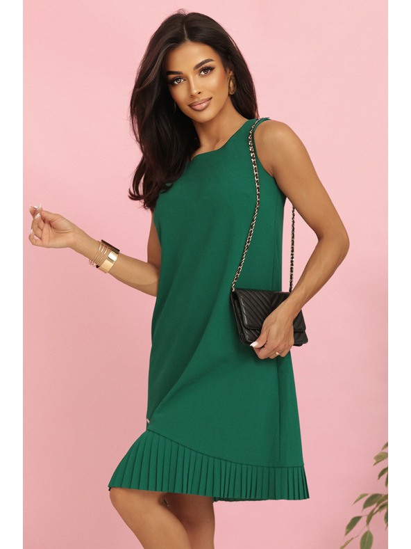 numoco Šaty KARINE s asymetrickým záhybem