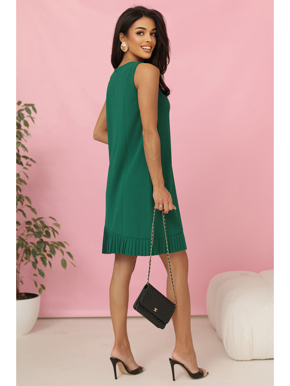 numoco Šaty KARINE s asymetrickým záhybem