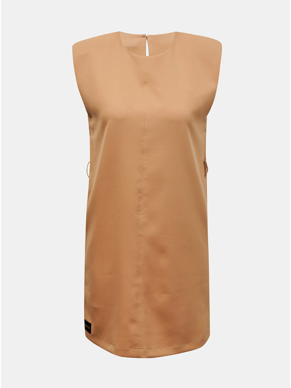 SIMPO Béžové dámské šaty Simpo Wide