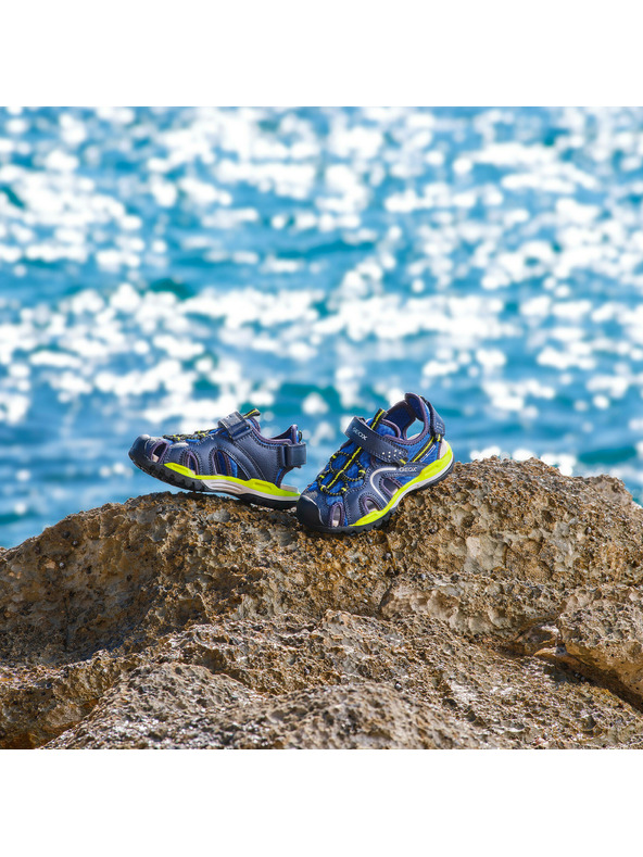 Geox Modré chlapecké sandály Geox Borealis