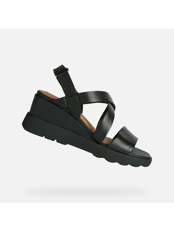 Geox Černé dámské sandály Geox Spherica EC6