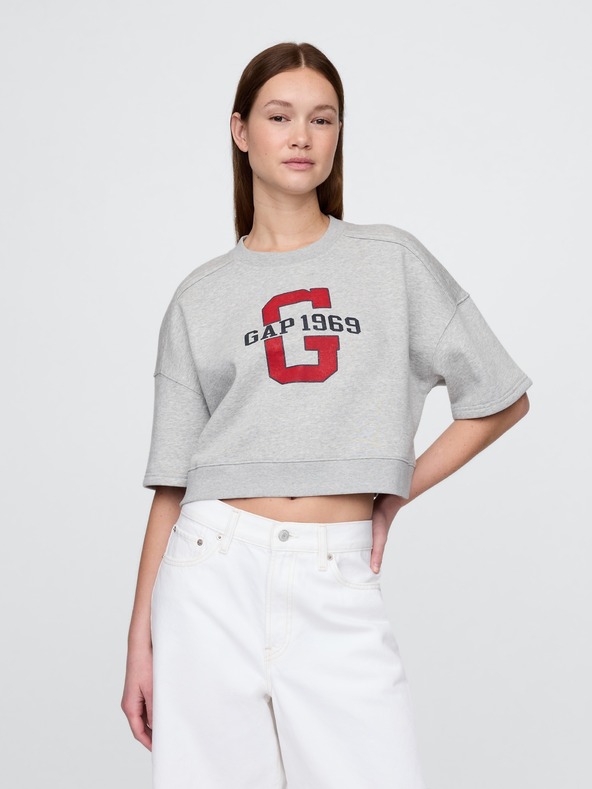 GAP Oversize crop mikina VintageSoft Americana GAP