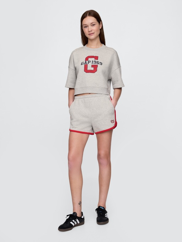 GAP Oversize crop mikina VintageSoft Americana GAP