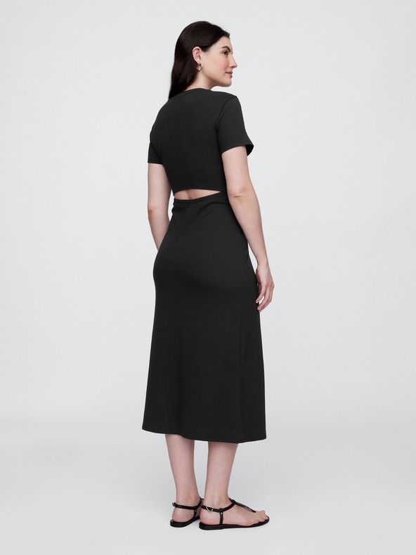 GAP Úpletové midi šaty s průstřihy GAP