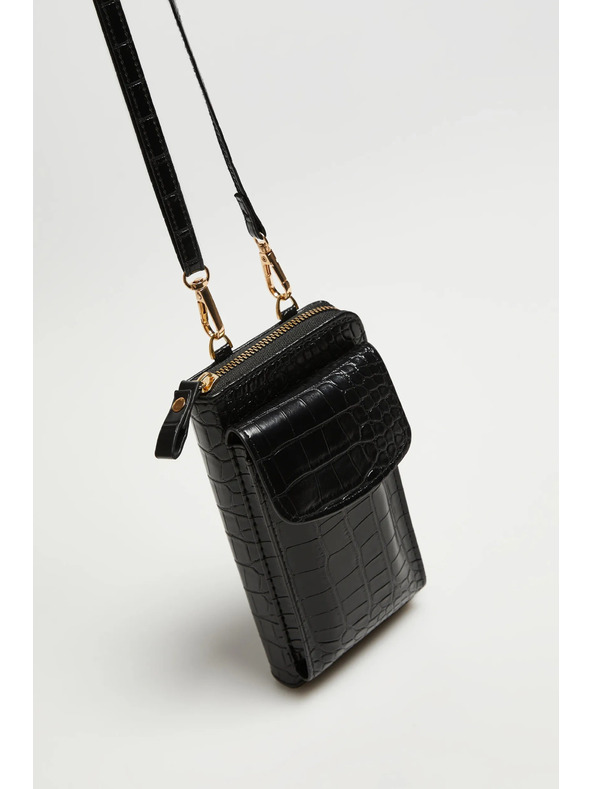 Moodo Černý obal na telefon přes rameno