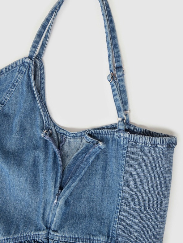 GAP Džínové maxi šaty s kapsami GAP