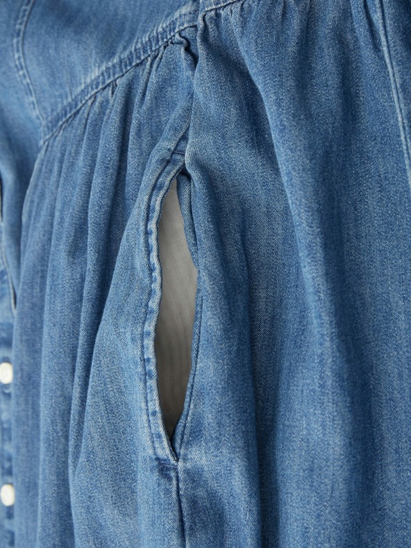 GAP Džínové maxi šaty s kapsami GAP