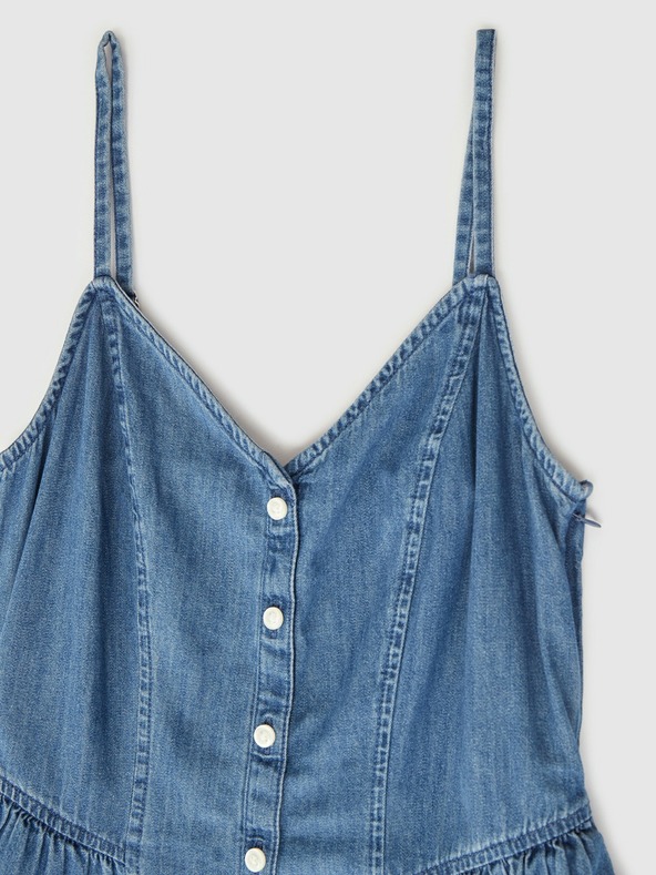 GAP Džínové maxi šaty s kapsami GAP