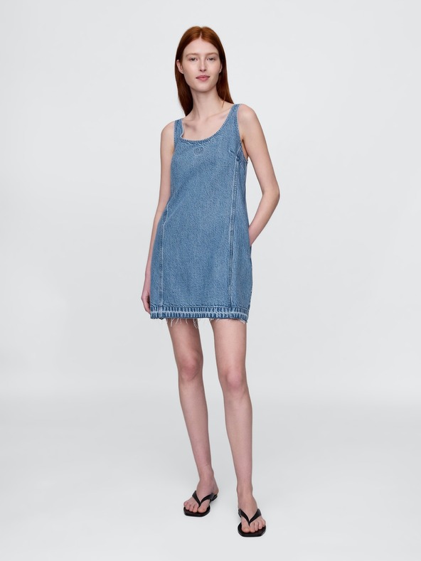 GAP Džínové mini šaty UltraSoft Americana GAP
