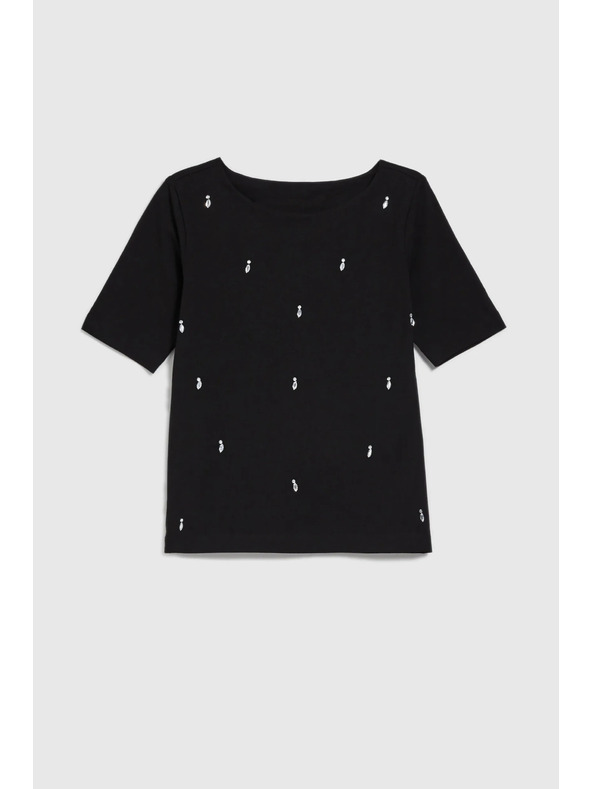 Moodo Černé vzorované triko