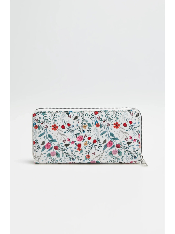Moodo Bílá  vzorovaná peněženka