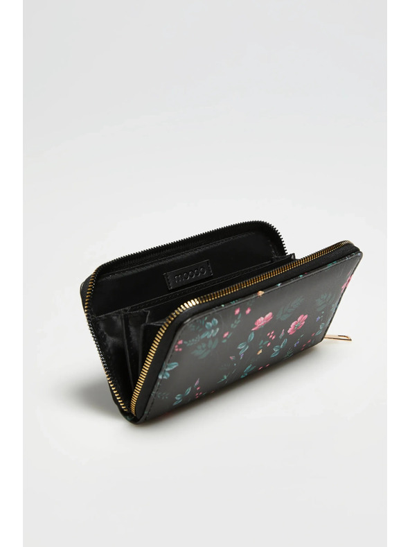 Moodo Černá vzorovaná peněženka
