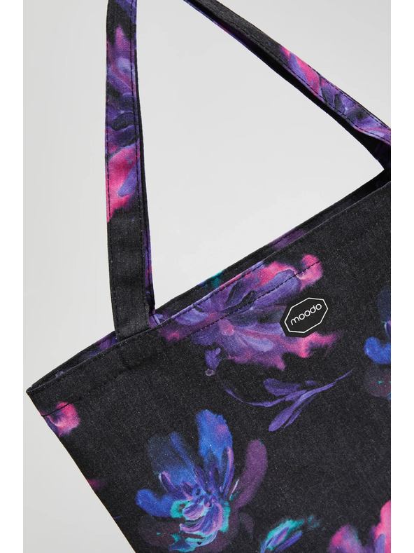 Moodo Tmavá bavlněná vzorovaná taška