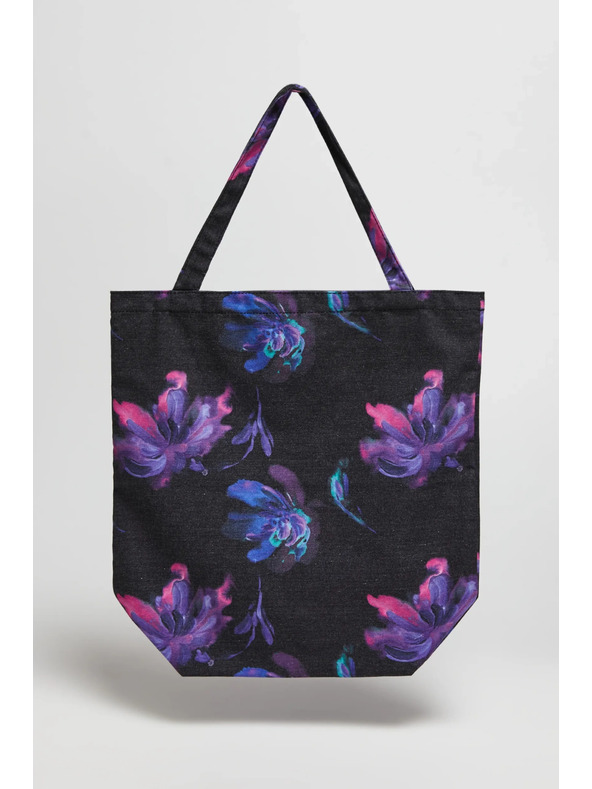 Moodo Tmavá bavlněná vzorovaná taška