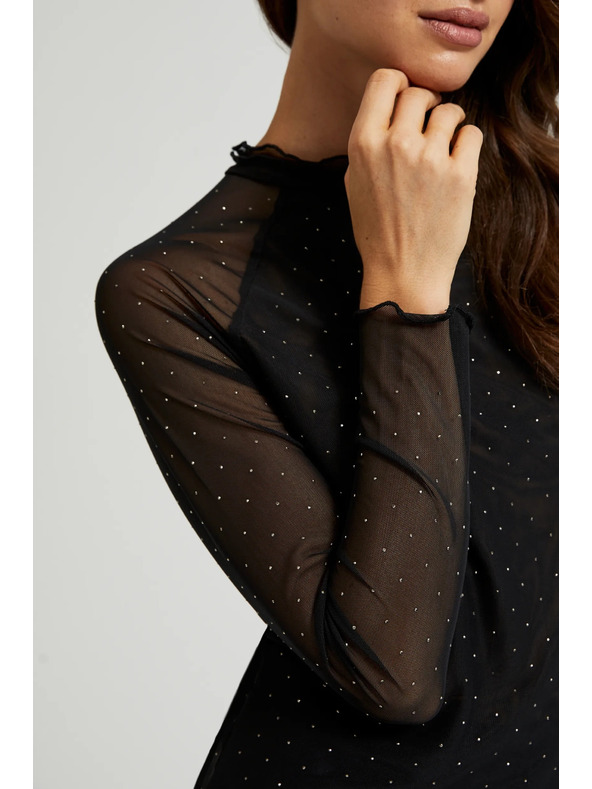 Moodo Černý rolák s dlouhým rukávem