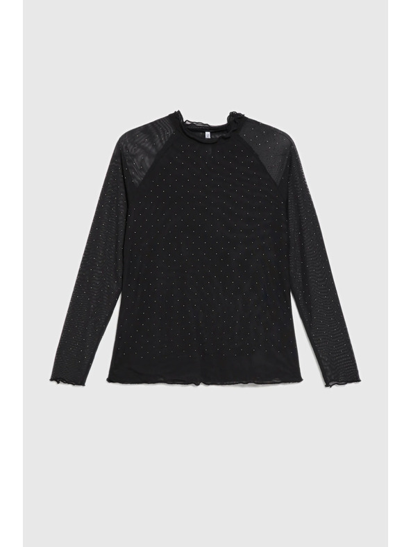 Moodo Černý rolák s dlouhým rukávem