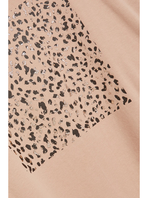 Moodo Světle hnědý dámský top s dlouhým rukávem