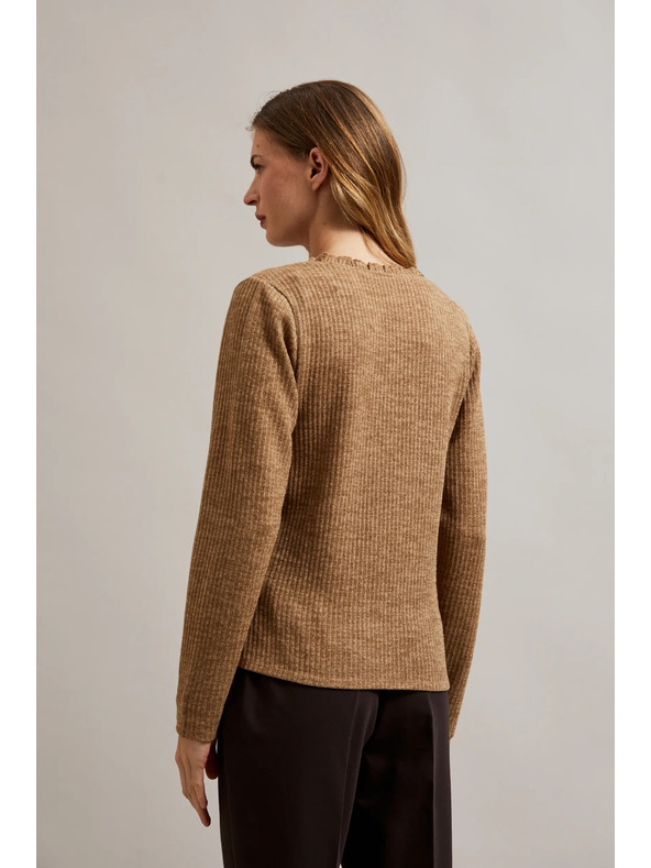 Moodo Béžový dámský top s dlouhým rukávem