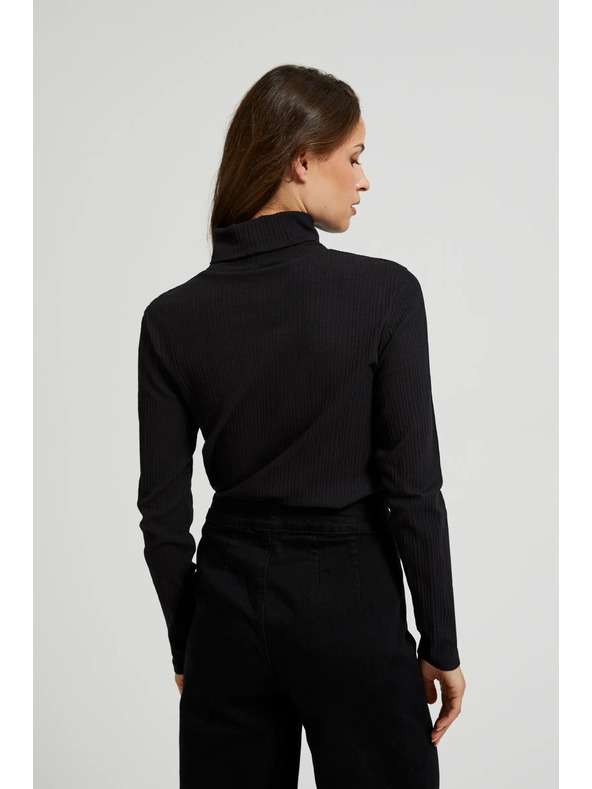 Moodo Černý dámský top s dlouhým rukávem