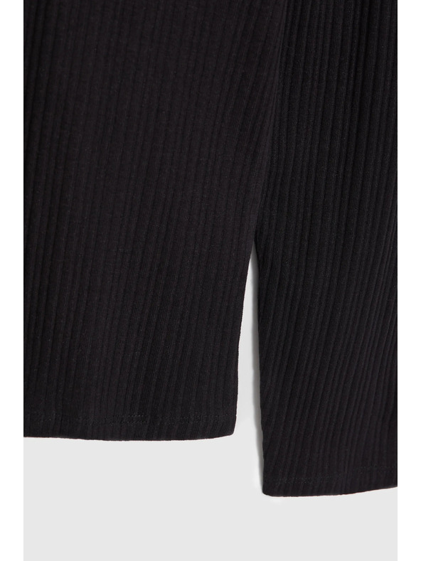 Moodo Černý dámský top s dlouhým rukávem