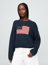 GAP Oversize crop svetr Americana GAP