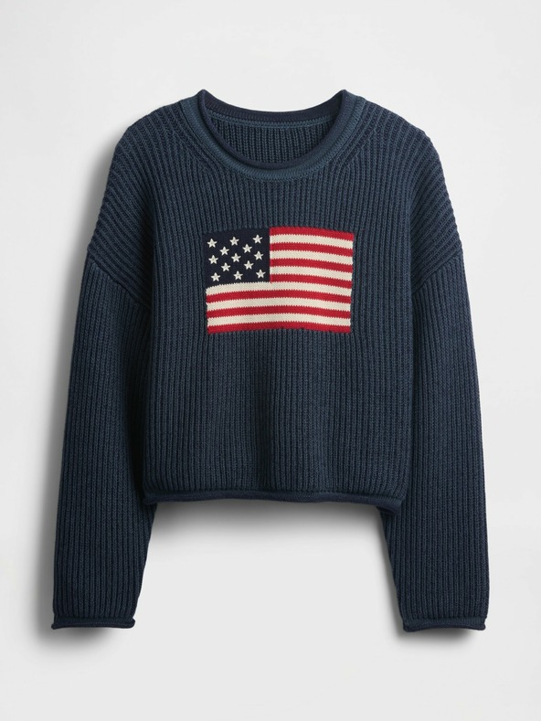 GAP Oversize crop svetr Americana GAP