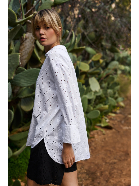 Moodo Bílá dámská madeira košile Moodo