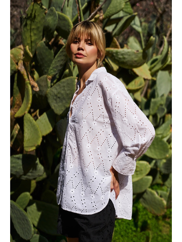 Moodo Bílá dámská madeira košile Moodo