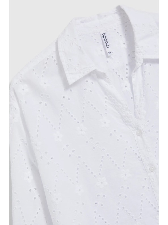 Moodo Bílá dámská madeira košile Moodo