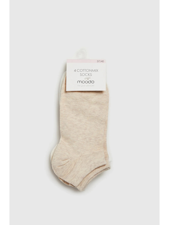 Moodo Světle béžové dámské ponožky Moodo
