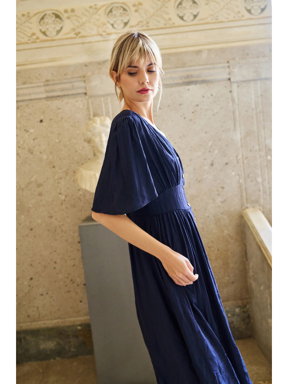 Moodo Tmavě modré dámské šaty Moodo