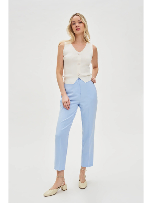 Moodo Bílé dámské tílko s knoflíky Moodo