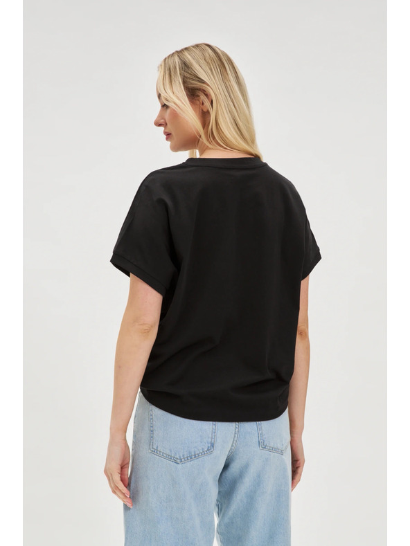 Moodo Černé dámské tričko Moodo