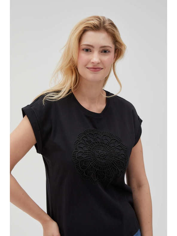 Moodo Černé dámské tričko Moodo
