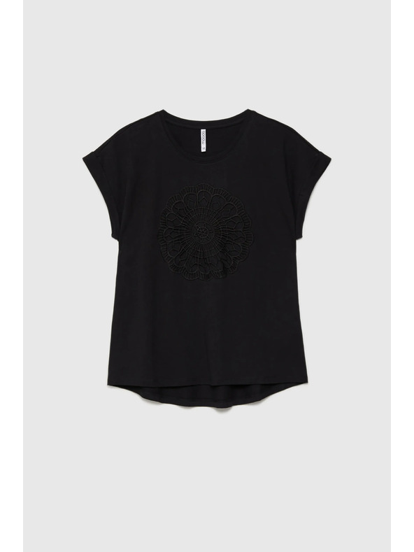 Moodo Černé dámské tričko Moodo