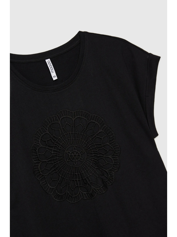 Moodo Černé dámské tričko Moodo