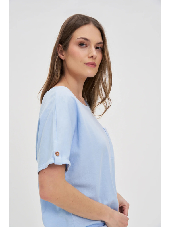 Moodo Světle modré dámské tričko Moodo