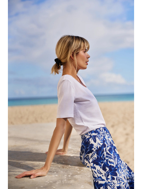 Moodo Bílé dámské tričko Moodo