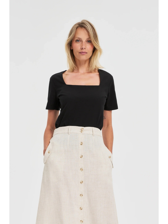 Moodo Černé dámské tričko Moodo