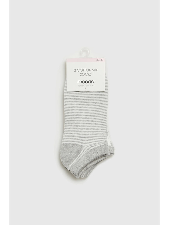 Moodo Světle šedé dámské ponožky