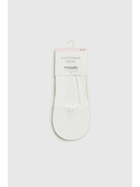 Moodo Bílé dámské ponožky