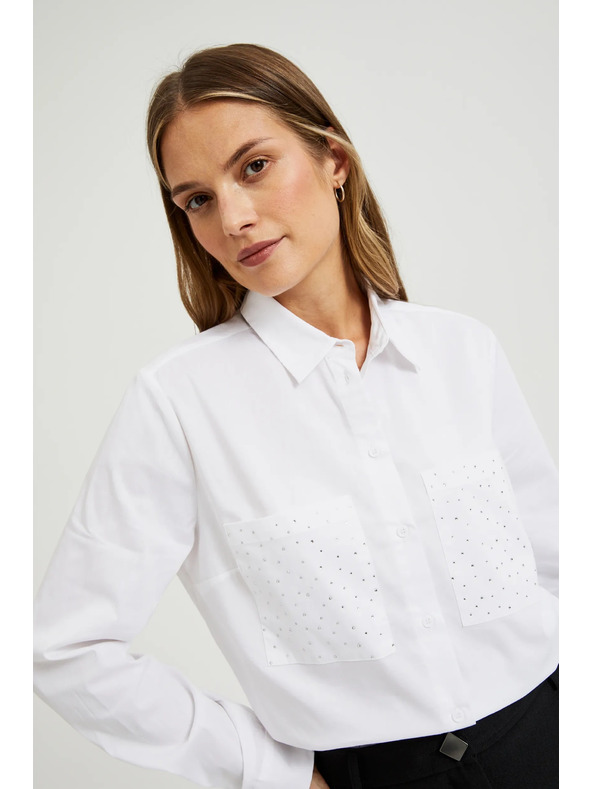 Moodo Bílá dámská košile