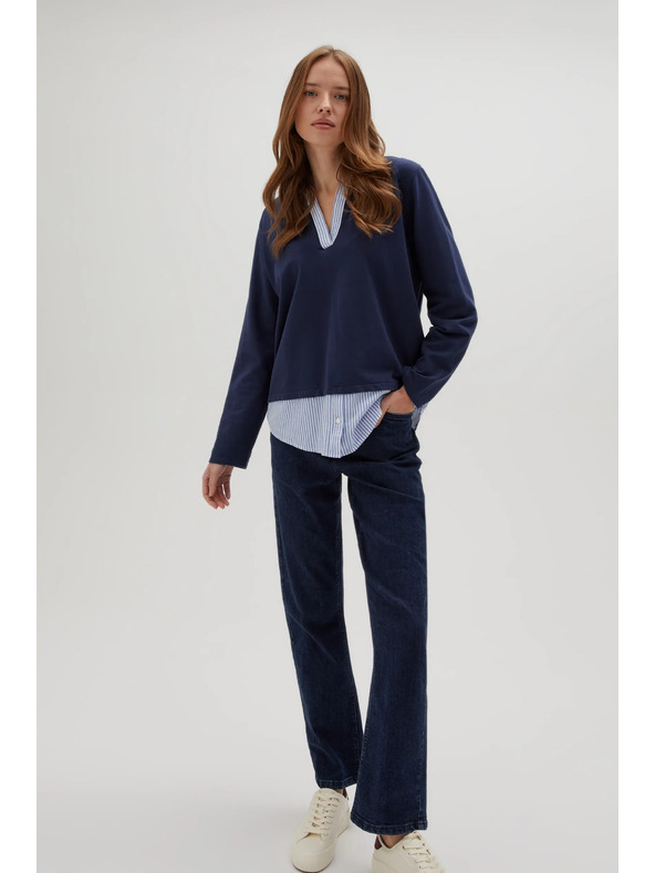 Moodo Tmavě modrá dámská mikina