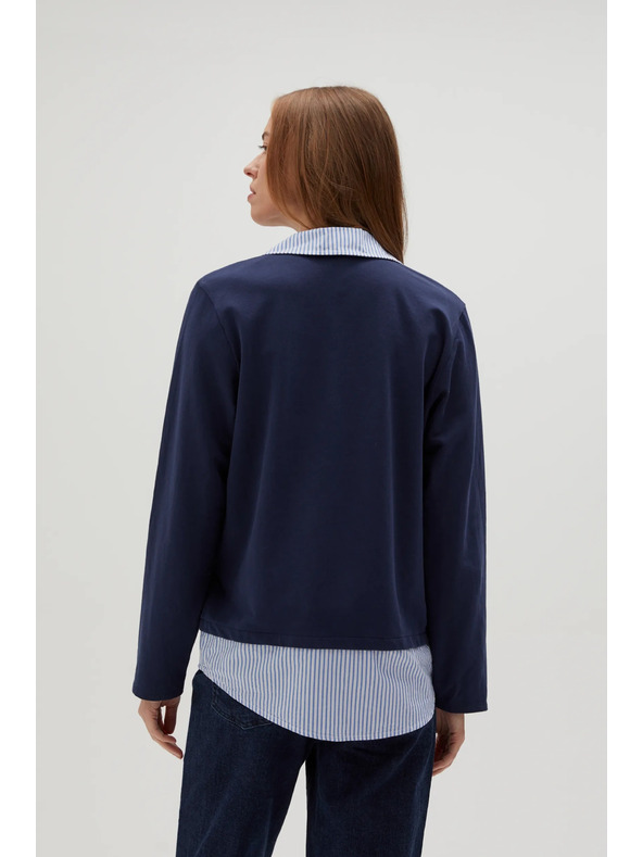 Moodo Tmavě modrá dámská mikina