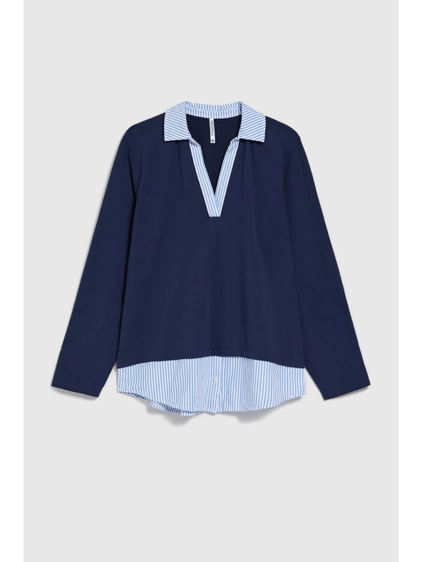 Moodo Tmavě modrá dámská mikina