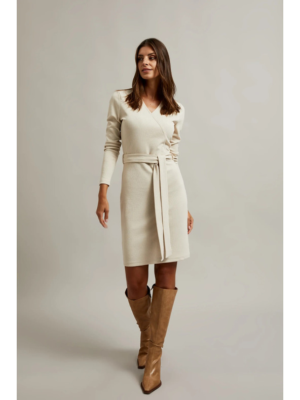 Moodo Světle béžové dámské šaty