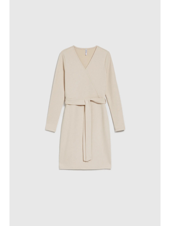 Moodo Světle béžové dámské šaty